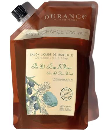 Durance Pine & Olive Wood Marseille Liquid Soap 500ml Paraben-Free Hand & Body Wash With Olive Oil & Red Rice Extract Vegan Friendly Shower Gel - Buy Online on GoSupps.com