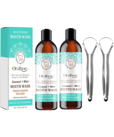 Oralhoe Coconut Mint Mouthwash - Travel Oil Extract Dental Care | 2PCS - Buy Online on GoSupps.com