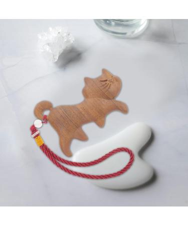 Buy PATKAW Wooden Cat Shape Scalp Massage Comb | Wide Tooth Hair Tool for Women Men & Kids - Best for Relaxation & Hair Care - Buy Online on GoSupps.com