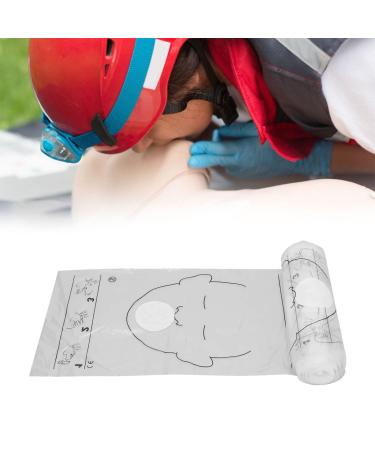 CPR Face Shield Protective Films Cardiopulmonary Resuscitation Barrier Disposable Face Shield for Emergency (1 Roll)