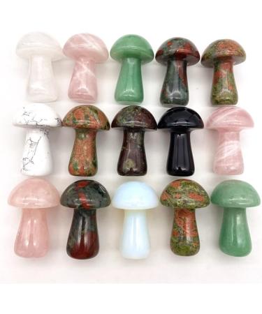 1-Pack Natural Large Green Pink Crystal Mushroom Polished Stones Suitable for Home HOMEZHOU (Color : Opal) - Buy Online on GoSupps.com