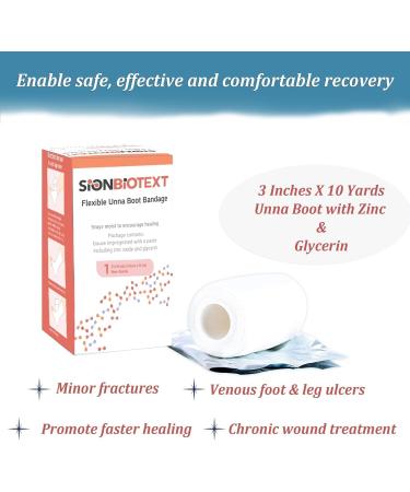 Unna Boot with Zinc - 3" x 30' Flexible Compression Bandage for Moist Healing | Medical Dressing Wrap | EMS First Aid Supplies - Buy Online on GoSupps.com