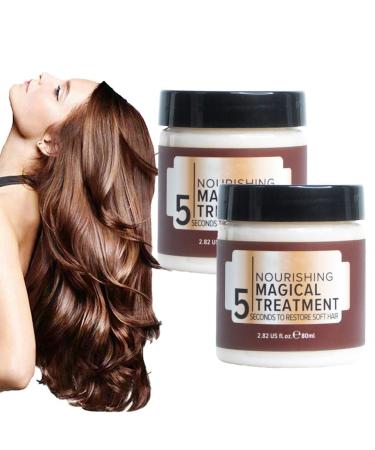 Masque capillaire nourrissant miracle Cr me r paratrice capillaire Masque capillaire au collag ne Restaure les cheveux doux en 5 secondes Convient aux cheveux secs et ab m s 2pcs