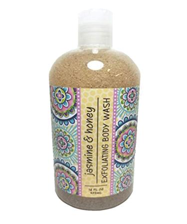 Greenwich Bay Exfoliating Body Wash Enriched with Shea Butter Blended with Loofah and Apricot Seed 16 oz (Jasmine & Honey)