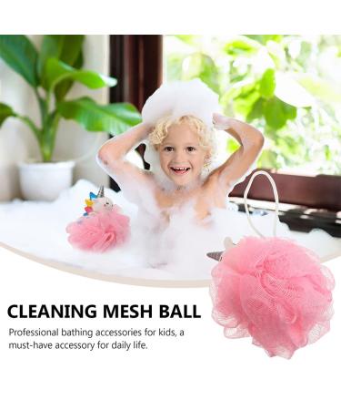 Uonlytech Unicorn Bath Sponge Set - 2pcs Mesh Loofahs for Kids - Cute Bathroom Peeling and Washing Balls - Buy Online on GoSupps.com