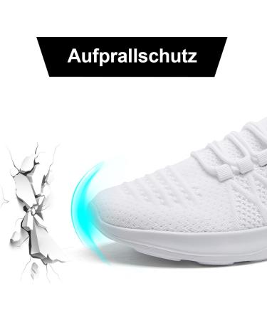 Buy ZDFQLGV Women's White Sports Shoes - Comfortable Slip-On Tennis Running & Hiking Footwear | Light & Breathable Fitness Shoes - EU 38 - Buy Online on GoSupps.com