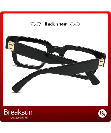 Shop Fashion Square Glasses - Blue Light Blocking Eyewear for Men & Women | Black Thick Frame & Floral Leg Design - Buy Online on GoSupps.com