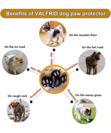 Valfrid Anti-Slip Paw Protection for Dogs - 48 Self-Adhesive Silicone Gel Traction Shoes - Multicolored - L 4.2x4.8cm (9.1-18kg) - Buy Online on GoSupps.com