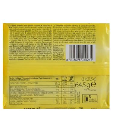 Sch r Twin Bar Set of 3 gluten-free waffles with milk chocolate coating (3 x 21.5 g) 64.5 g