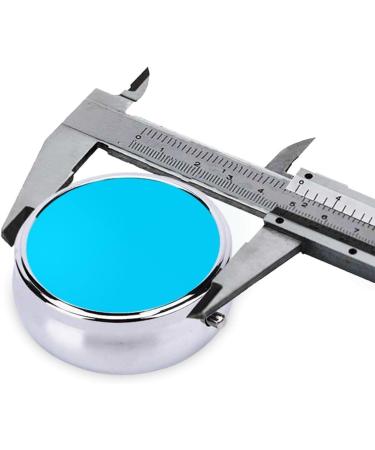 Light Blue Portable Metal Pill Box - Round Mini 3-Compartment Design for Travel - Ideal for Small Pills - Buy Online on GoSupps.com