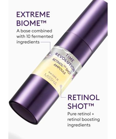 MISSHA Time Revolution Night Repair Retinol Intensive Ampoule - Advanced Korean Serum for Skin Barrier Elasticity and Radiance (0.33 Fl oz - Buy Online on GoSupps.com