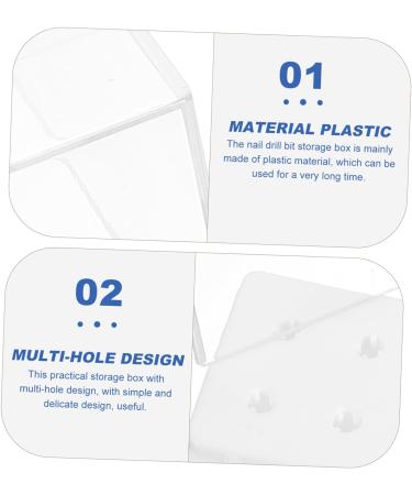 Mipcase 2 Pcs Nail Drill Bit Container Drill Bit Stand for Nails Nail Drill Bit Holder Drill Bits Cleaning Brush Case Drill Bits Display Case Nail Bits Manicure Tools Portable Plastic - Buy Online on GoSupps.com