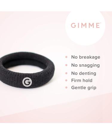 GIMME Bands Thick Fit Hair Ties | No Break Microfiber Elastics for Thick Hair | Gentle Hold, No Snagging or Breakage | Black Onyx - Buy Online on GoSupps.com