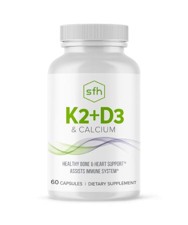 SFH K2+D3 & Calcium: The Ultimate 3-in-1 Formula for Bone Immune and Cardiovascular Health 60 Capsules