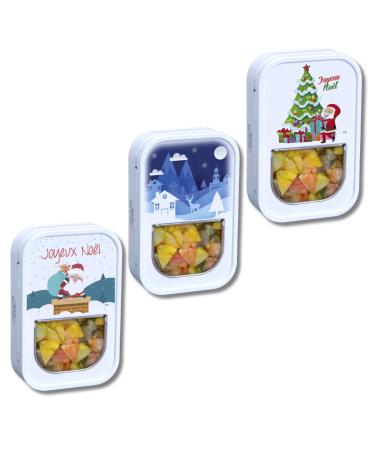 Set of 3 Boxes of Traditional Multifruit Berlingots - Special Christmas Edition - Gourmet Gift for the Holidays - Guest Gift - Sweets - 200g