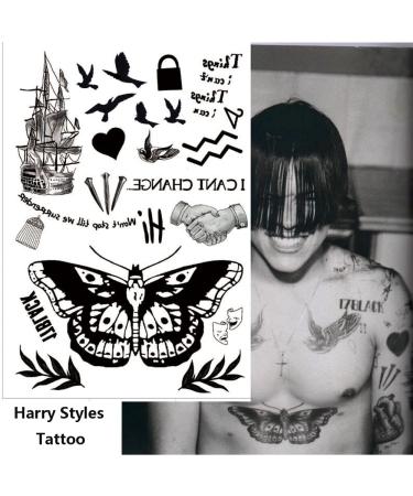 Harry Inspired Temporary Tattoo Bundle - Cosplay Tats with Butterfly, Ship, and Nail Patterns - Buy Online on GoSupps.com