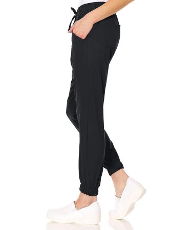 Mini Marilyn Scrub Joggers - 4-Way Stretch, Elastic Waistband, Large Black - Buy Online on GoSupps.com