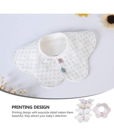 Buy Healifty 5pcs Baby Flower Shape Cotton Bibs for Newborn | Soft & Durable 24x24cm - Buy Online on GoSupps.com
