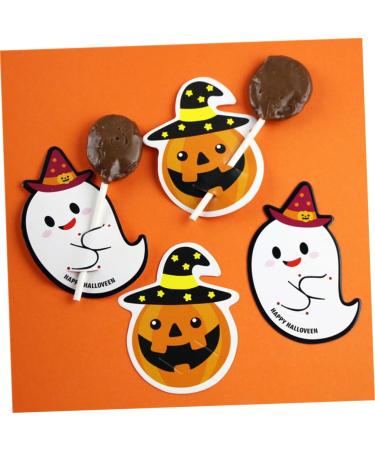 OFFSCH 50pcs Ghost Lollipops Wedding Decorations Christmas Santa Claus Decoration Display Rack Decoration Card Lollipops Sewing Thread Holder Stand Diy Cards Halloween Sugar Card - Buy Online on GoSupps.com