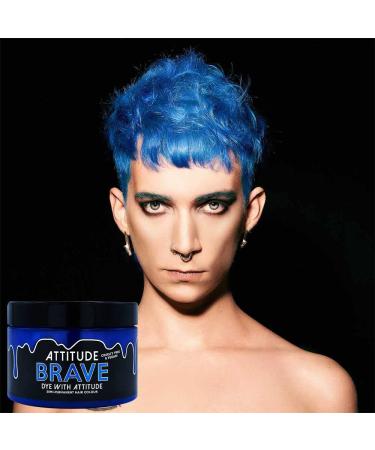 Attitude Holland Attitude Hair Dye - Vegan and Cruelty-Free Semi-Permanent Hair Dye with Conditioner - Brave Blue - 135ml