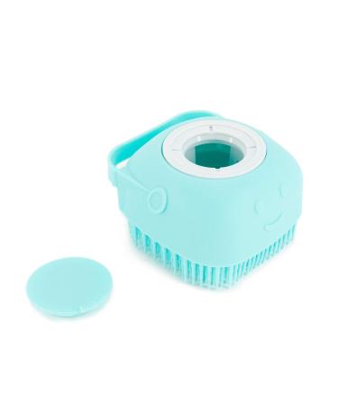 Junvena Dog Cat Bath Brush Comb Dog Silicone Rubber Grooming Brush  Silicone Puppy Massage Brush Hair Fur Grooming Cleaning Brush with Shampoo Dispenser Mint