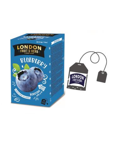 LONDON FRUIT & HERB COMPANY London Fruit | Naturally Caffeine-Free Antioxidant Blueberry Infusion | Evening Digestive Herbal Tea - 20 Filters (40g)