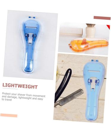 2 Series Box Razor Storage Set - Universal Travel Razor Case & Cover | Safe & Portable Razor Organizer (16.5x6x3.5cm) - Orange & Blue - Buy Online on GoSupps.com