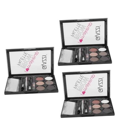 MAGICLULU 3 Sets Eyebrow Powder Set Eyebrow Brush Eyeow Mp Pe Long Lasting Eyebrow Powder Miss Makeup Brush