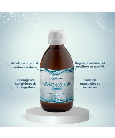 Dioxnatur Pure Magnesium 250ml Liquid Colloidal Magnesium 50ppm + Measuring Cup - Natural Relaxing - Vegan Friendly - Buy Online on GoSupps.com