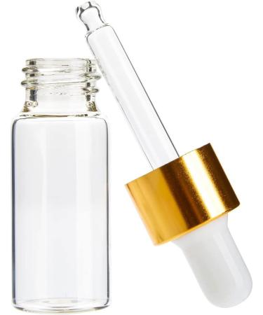 50 Pcs Mini Dropper Bottles Empty Glass Tincture Bottles with Golden Caps Perfume Sample Vials for Essential Oils&Body Oil&Liquids Traveling DIY Containers Included Pipette&Funnel (5ml) - Buy Online on GoSupps.com