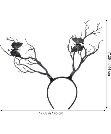 Healvian Antler Headband Tree Branches Headdress with Butterflies Women Headband Tree Branches Butterfly Headband Antler Tree Branches Headband Fairy Crown Wedding Christmas Halloween Costume Headband - Buy Online on GoSupps.com