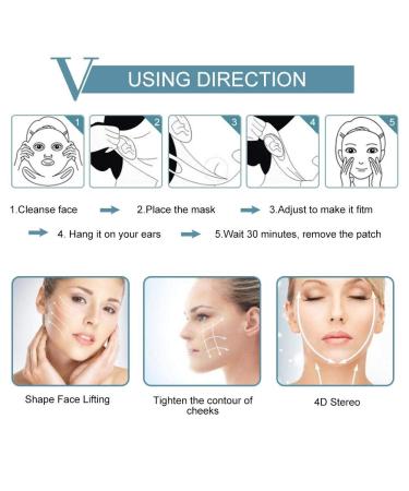 V-Line Masks | V Face Thin Mask for Chin Contour & Anti-Aging | Firming Moisturizing & Wrinkle Reduction - Buy Online on GoSupps.com