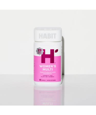 Habit Womens Multi Supplement 2 Pack (120 Capsules) - New Look Supports General Health & Wellness 23 Essential Vitamins and Minerals Fruit extracts Folate Iron B12 Biotin Non-GMO - Buy Online on GoSupps.com