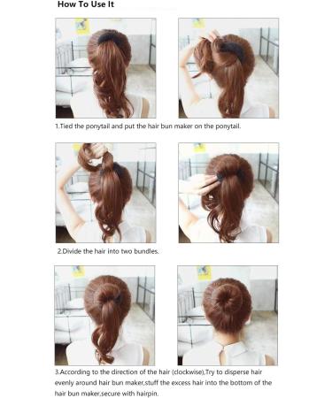 Donut Hair Bun Maker Set Zingso 4 Pcs Women Girls Hair Accessories Ring Style Mesh Donut Hair Bun Shaper Maker Set with Hair Elastic Bands Hair Pins for Dance Ballet Chignon (Brown) - Buy Online on GoSupps.com
