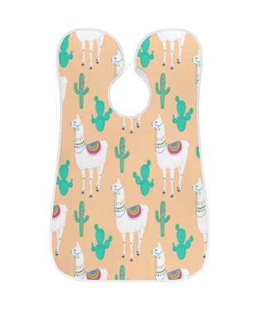 Buy Alpaca Cactus Beard Bib Apron | Non-Stick Waterproof Hair Catcher for Men | Perfect Grooming Gift with Suction Cups - Buy Online on GoSupps.com