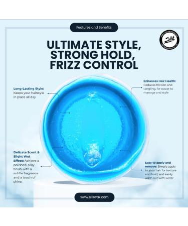 SLIK Aqua Wax - Water-Based Hair Styling Wax 140g | Strong Hold Frizz Control Easy Wash Out | Unisex Hair Wax for Men Women Teens & Kids - Buy Online on GoSupps.com