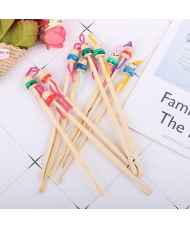 10 Count Wooden Bamboo Ear Cleaner Ear Pick Cute Chinese for Doll Wood Ear Pick Ear Wax Remover Cleaning Tool for Ear Ca Ear Cleaner - Buy Online on GoSupps.com