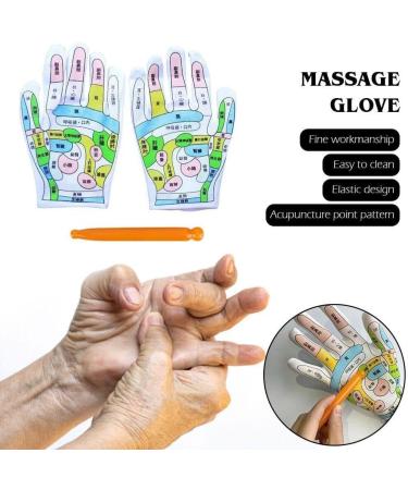 Hand Reflexology Acupoint Acupressure Tools Glove Reusable Point Household Textured Exfoliator Gloves Mittens Y6C5 Colorful One Size - Buy Online on GoSupps.com