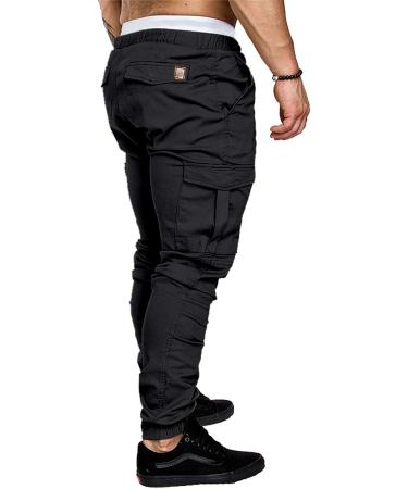 Heeren Pants 2023 | Men's Loose Casual Overalls | Stylish Hipster Sports Trousers | Black Wide-L Fit - Buy Online on GoSupps.com