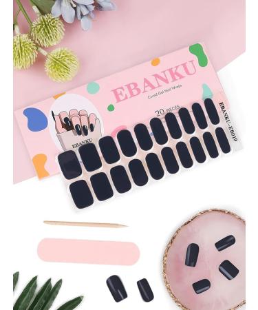 Ebanku 20pcs Navy Blue UV Gel Nail Film - Self-Adhesive Nail Stickers & Foils with Nail File for Women's Nail Decoration - Buy Online on GoSupps.com