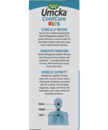 Nature's Way Umcka ColdCare Children's Cherry Syrup - Kids 6+ - 4 oz - Buy Online on GoSupps.com