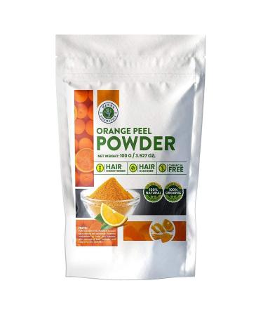 Orange Peel Powder for Hair and Skin Care | 100 Grams (3.53 Oz.) | 100% Natural Pure and Organic | Henna Cosmetics