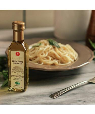 Sabatino Tartufi White Truffle Infused Olive Oil - All Natural, Vegan, Vegetarian, Kosher - 3.4oz - Buy Online on GoSupps.com