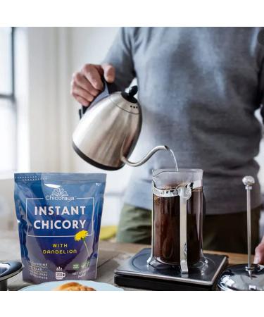 CHICORAYA Instant Chicory Coffee - Decaf & Diet Keto Vegan Blend - Caffeine-Free Substitute - Roasted Dandelion Root Powder - 14.1 oz - Buy Online on GoSupps.com