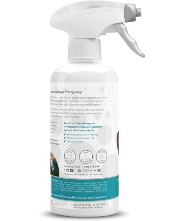 Vetericyn Foamcare Pet Shampoo & Conditioner - Deodorizing Coat Treatment, Natural Plant Based Formula - 473ml - Buy Online on GoSupps.com