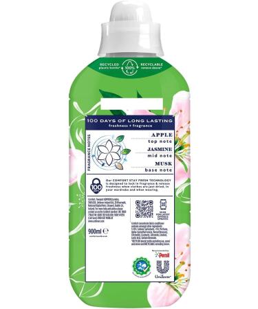 Comfort Creation Concentrated Fabric Conditioner with 100 Days of Long Lasting Fragrance and Softness Intense Liquid Fabric Softener 30 Washes 900 ml (Apple Blossom Buy 4) - Buy Online on GoSupps.com