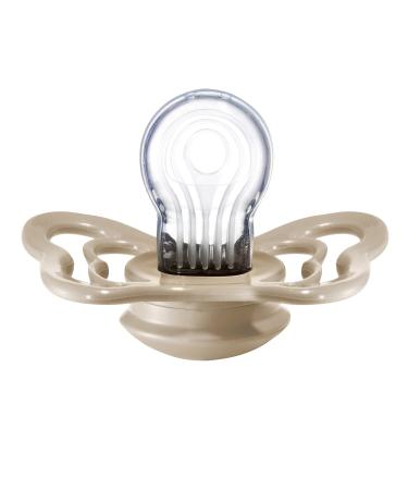 BIBS Couture Collection Pacifiers | BPA-Free Baby Soothers from Denmark | Set of 2 Vanilla/Dark Oak & Transparent | Size 0-6 Months - Buy Online on GoSupps.com