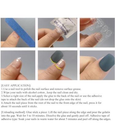 Handmade Wear Nail Summer Candy Color Solid Color Short Finished Blue Nail Patch Reusable Detachable(XS) - Buy Online on GoSupps.com