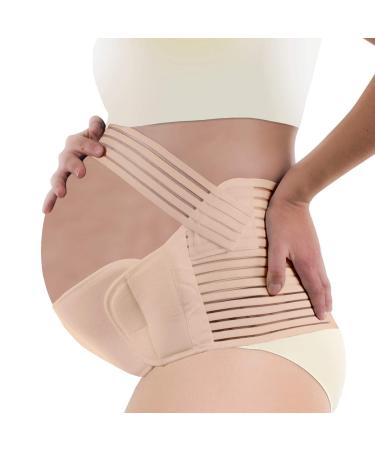 MDHAND Pregnancy Support Belt 3 in 1 Maternity Belt Lumbar Back Support Waist Maternity Belly Bands & Support Relieve Back Hip L Darkcomplexion