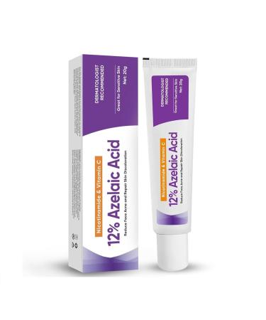 Azelaic Acid Serum Azelaic Acid Cream Azelaic Acid 12% Acne Facial Cream Hyaluronic Acid & Niacinamide for Redness Relief Face Dark Spot Balance Excess Sebum 20g